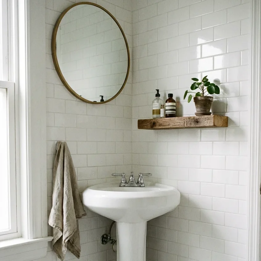 19 Small Full Bathroom Ideas Pros Use (Forget Pedestal Sinks)