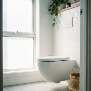 13 Small Toilet Room Ideas That Fix Door-Hits-Toilet Problems