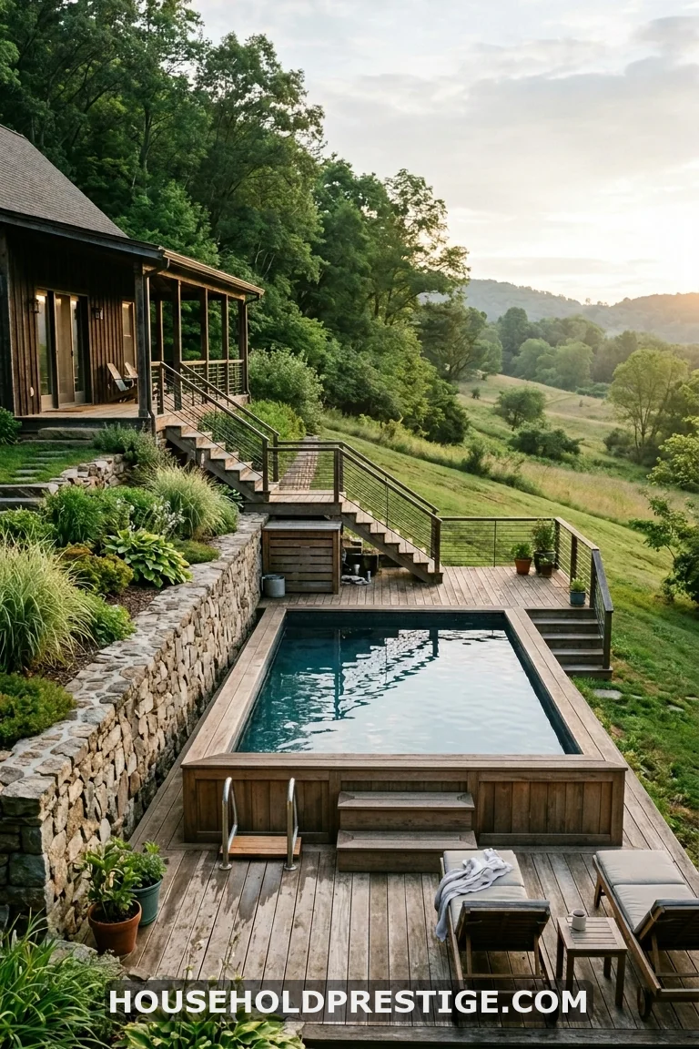 sunken above ground pool ideas