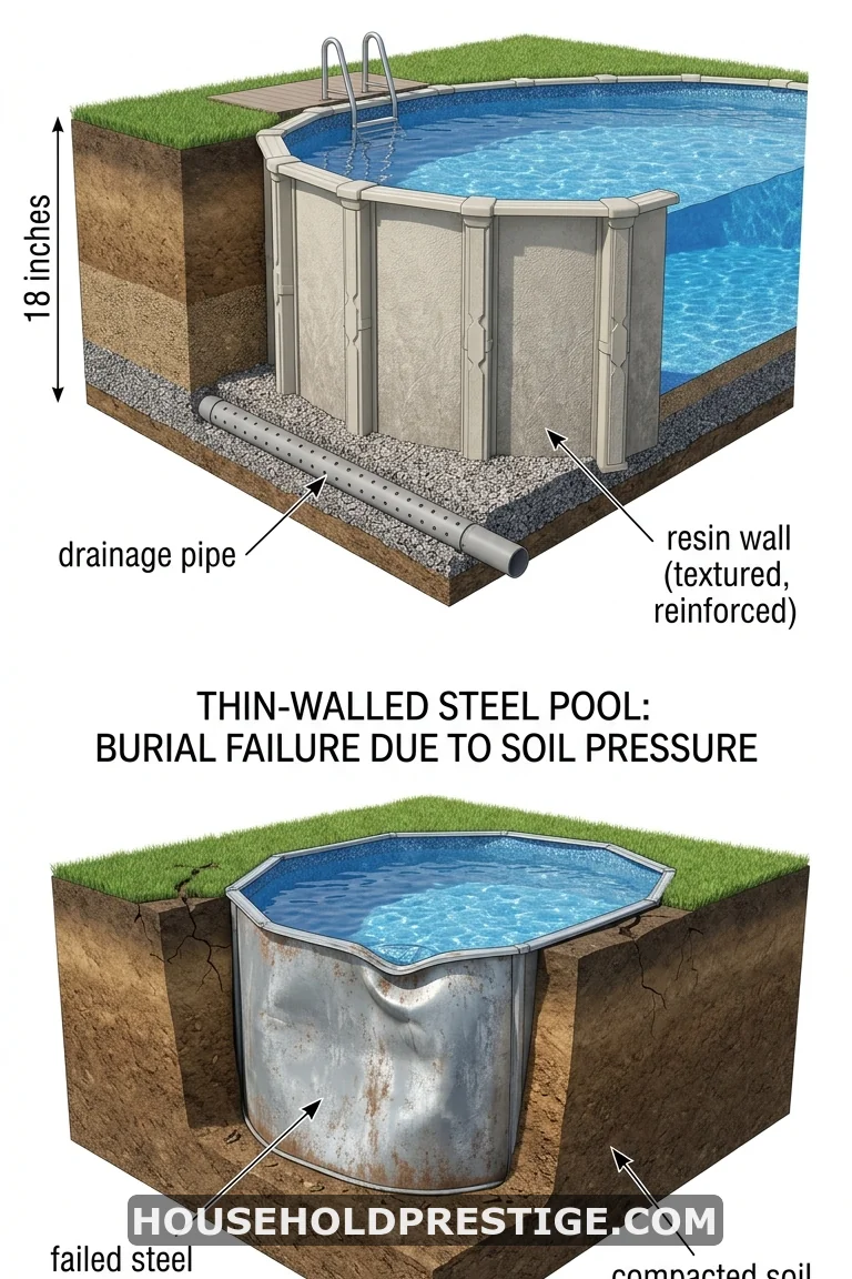 sunken above ground pool ideas