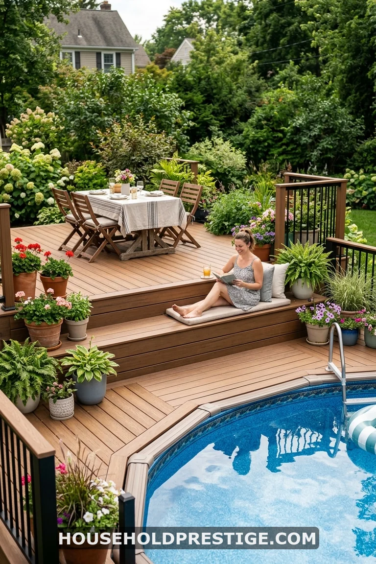 sunken above ground pool ideas