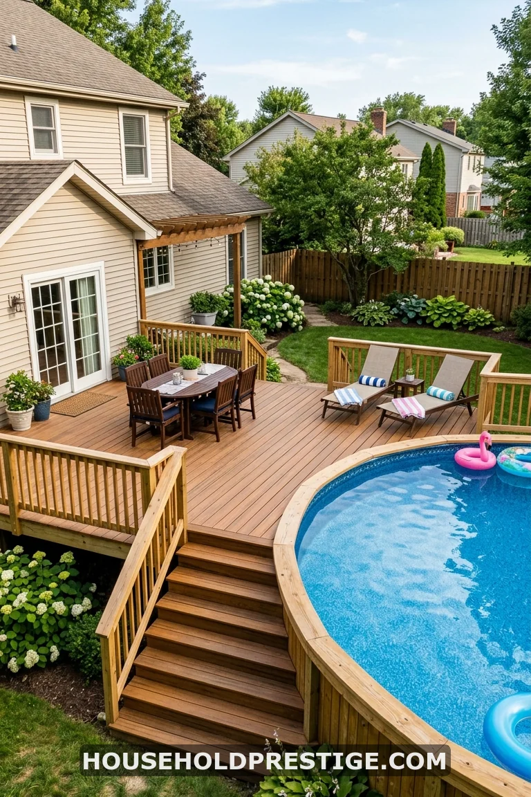 above ground pool deck ideas