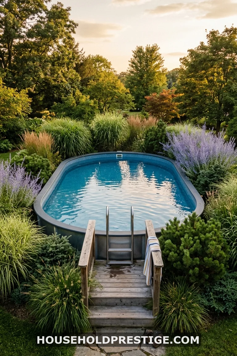 sunken above ground pool ideas