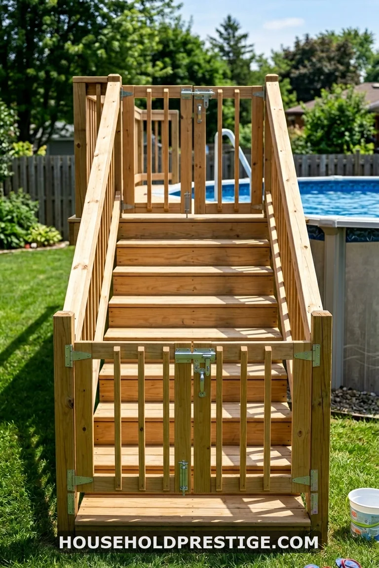 above ground pool steps ideas