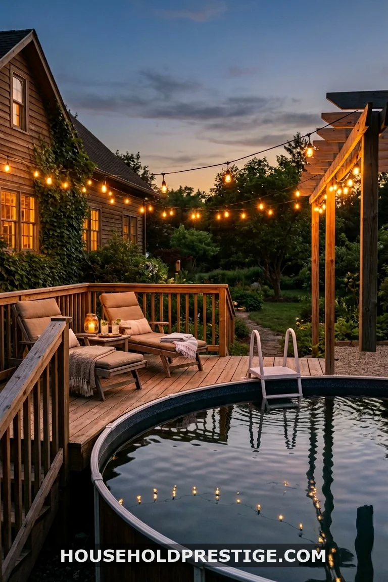 half deck around above ground pool