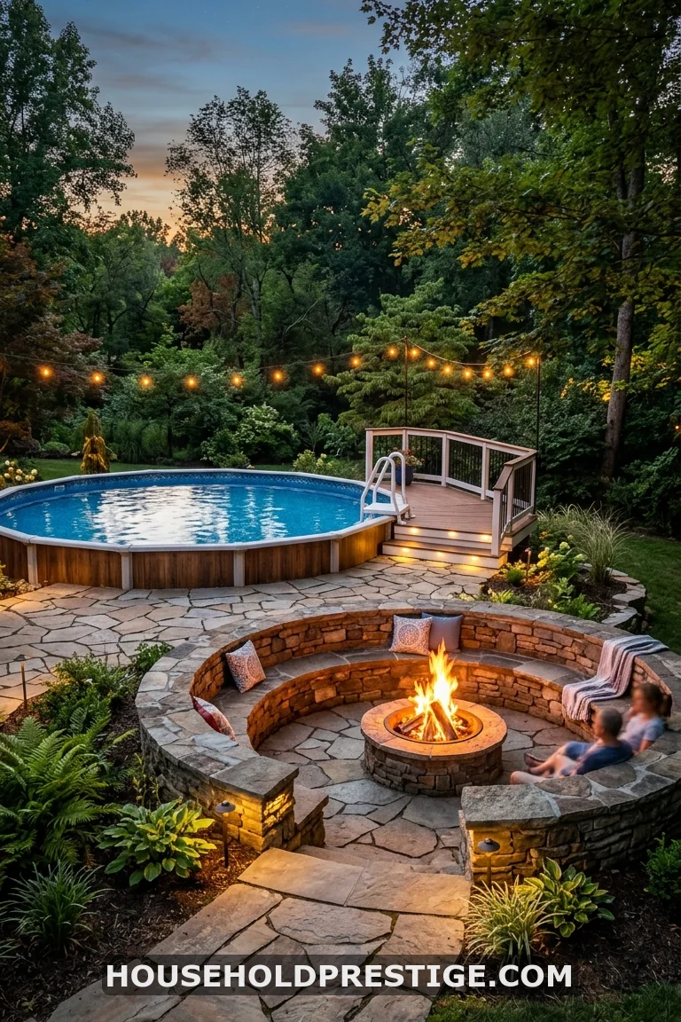 sunken above ground pool ideas