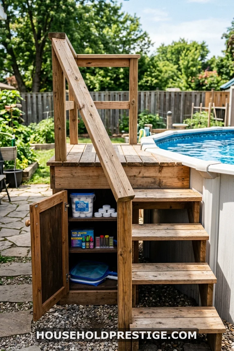 above ground pool steps ideas