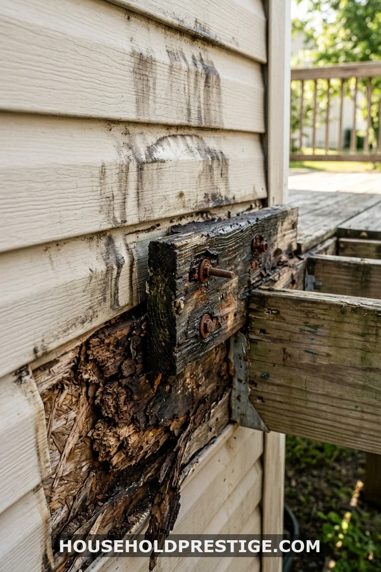 above ground pool with deck off house