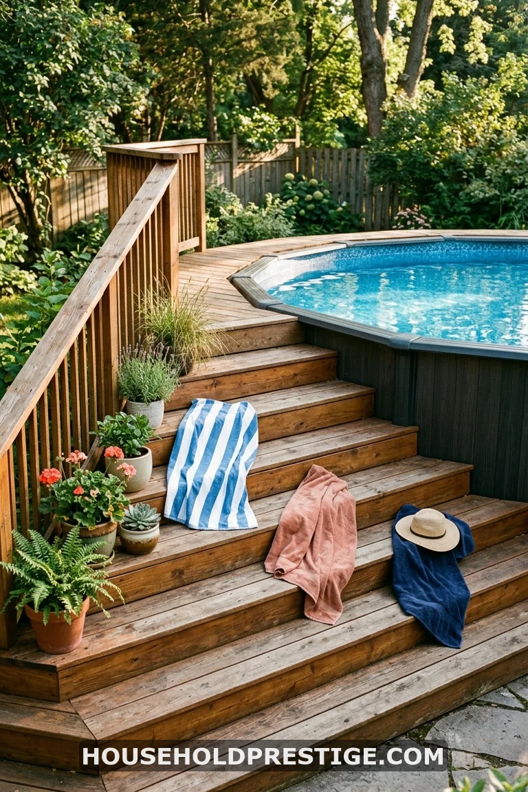 above ground pool deck ideas