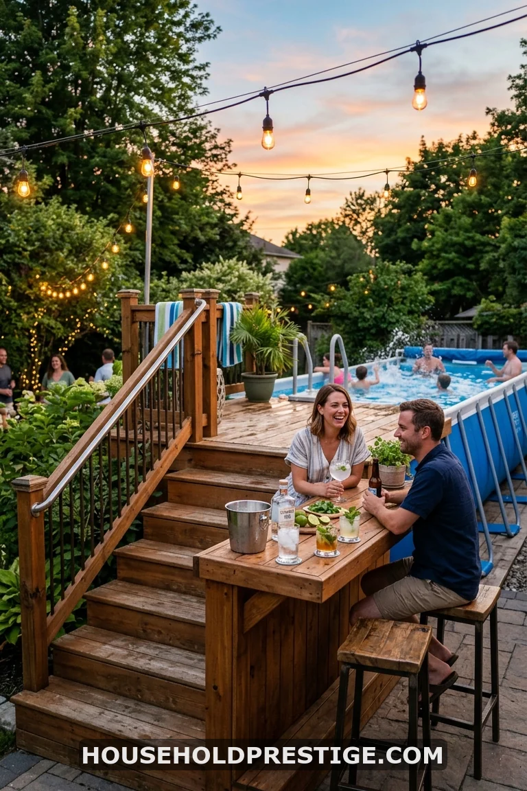 above ground pool steps ideas