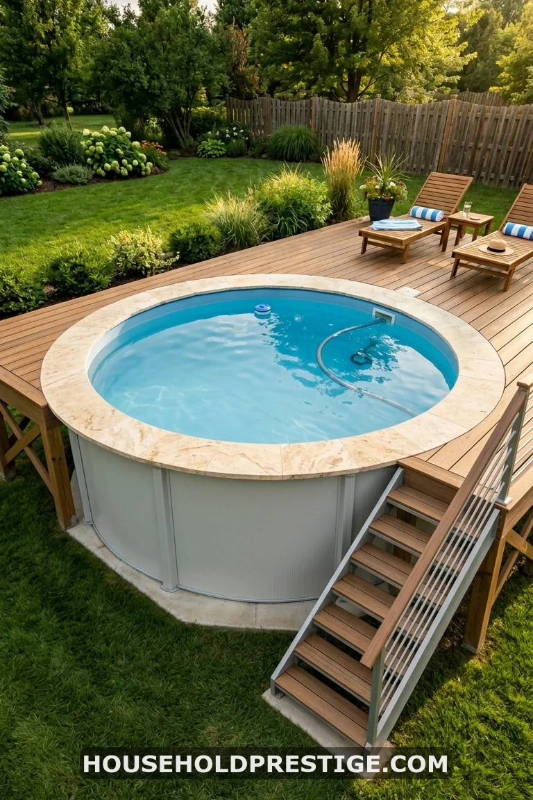 sunken above ground pool ideas
