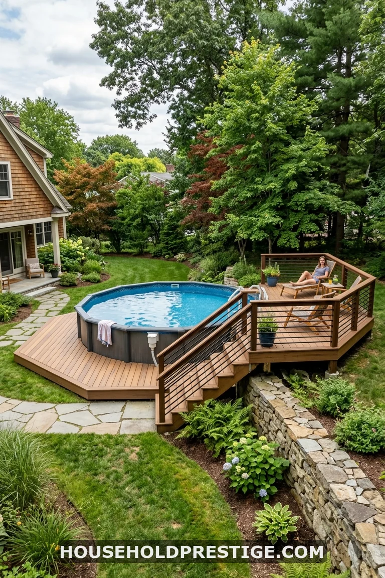 above ground pool deck ideas