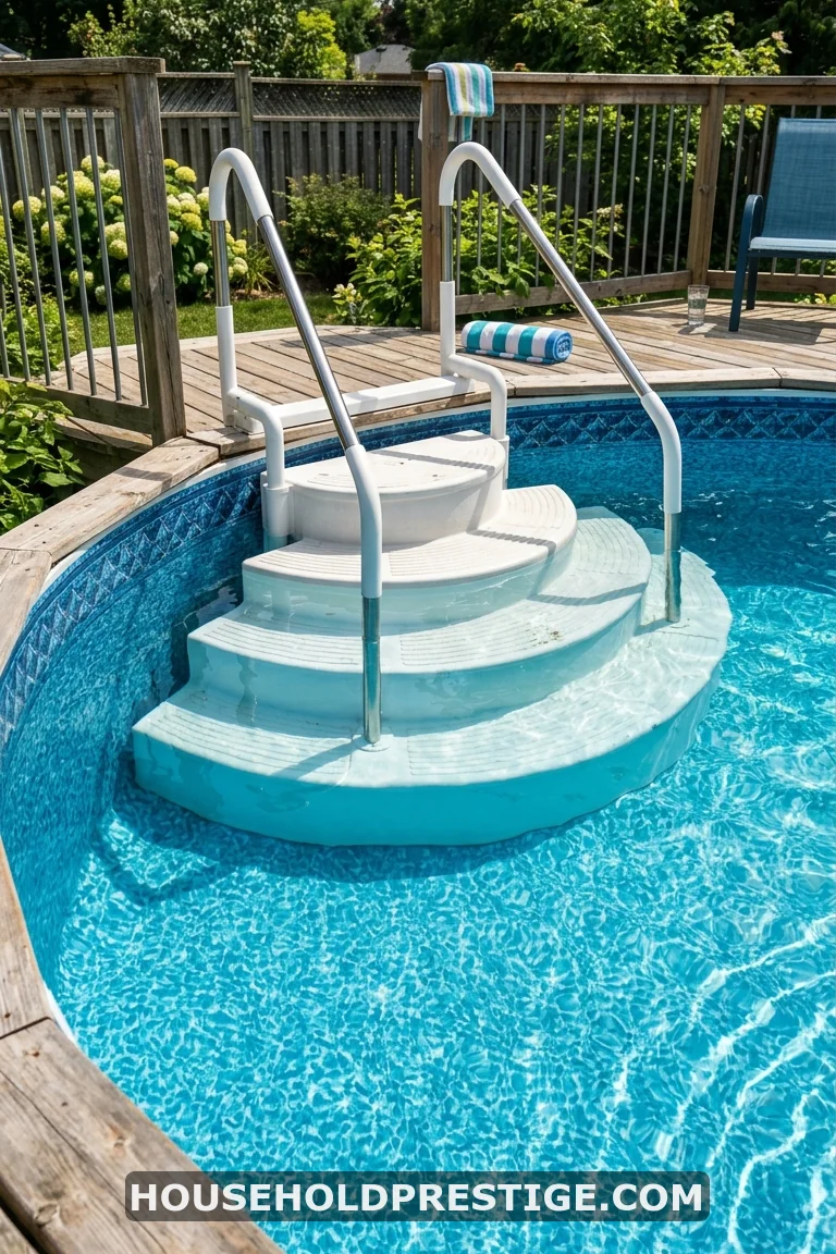 above ground pool steps ideas