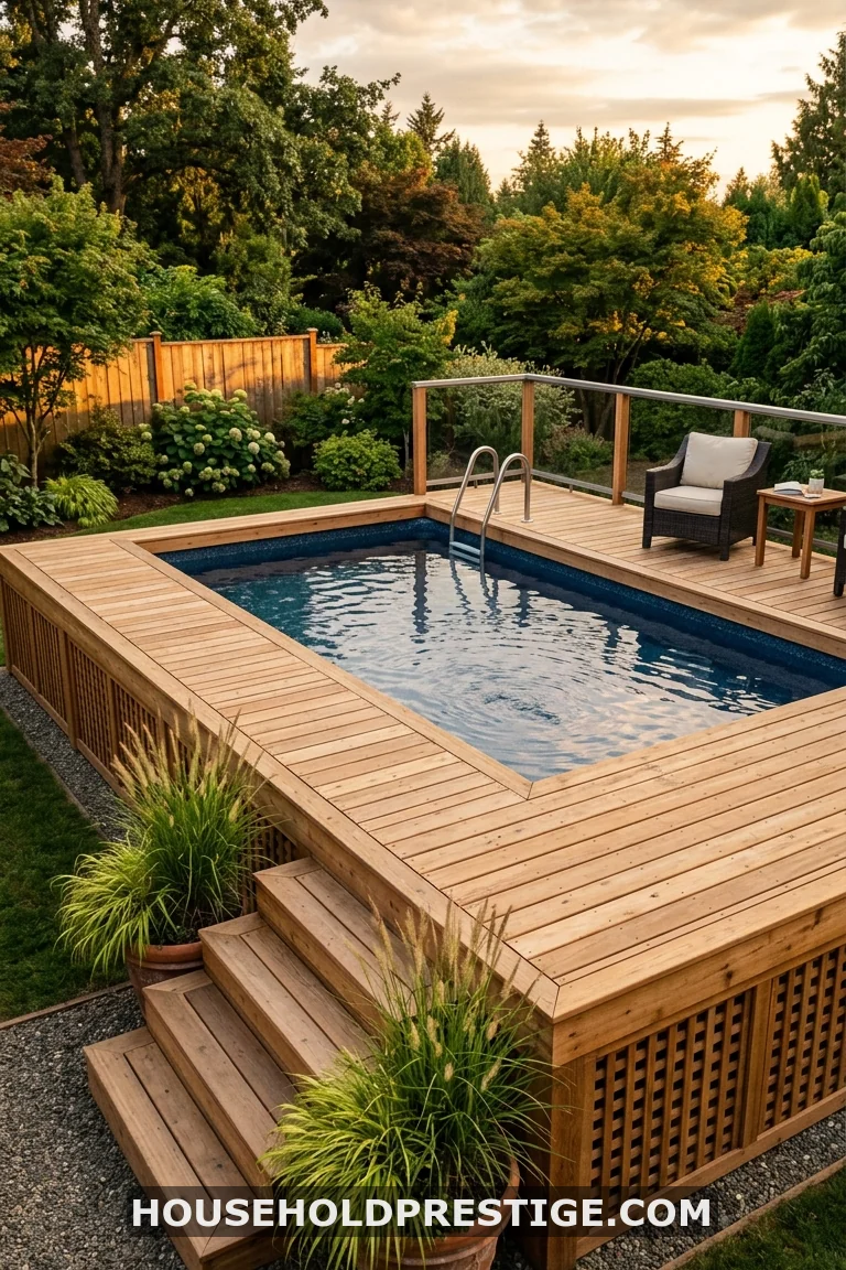 sunken above ground pool ideas