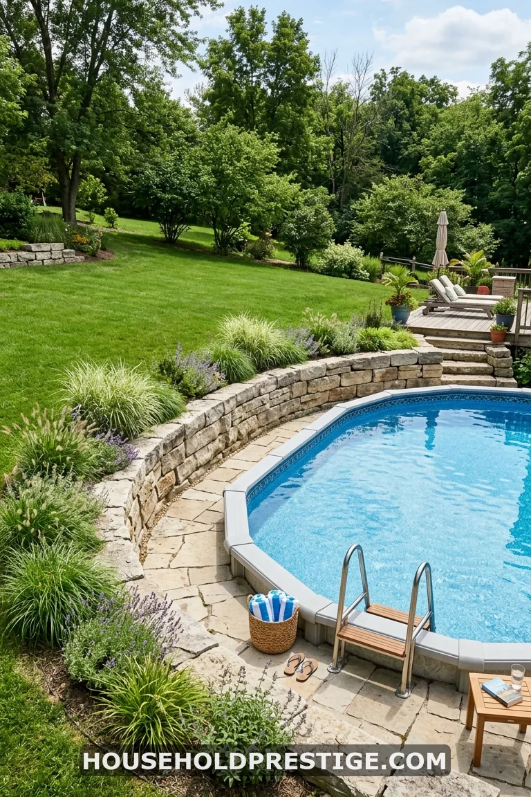 sunken above ground pool ideas