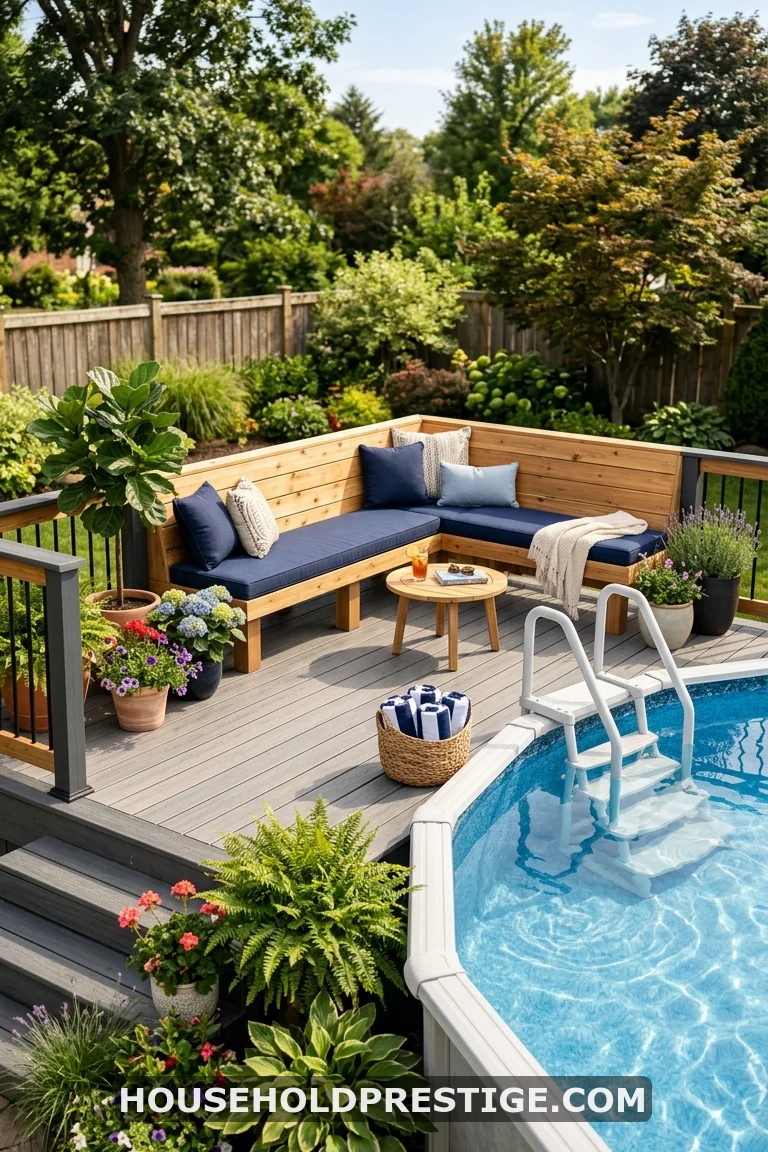 half deck around above ground pool