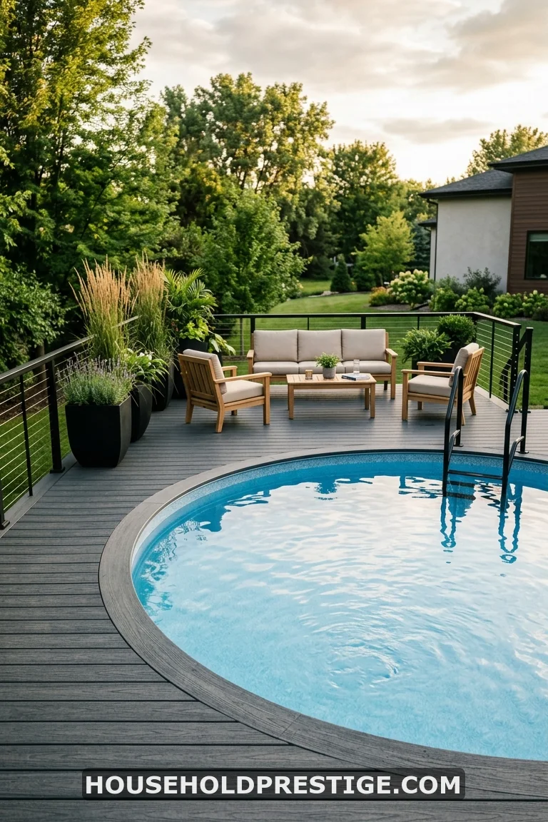 sunken above ground pool ideas