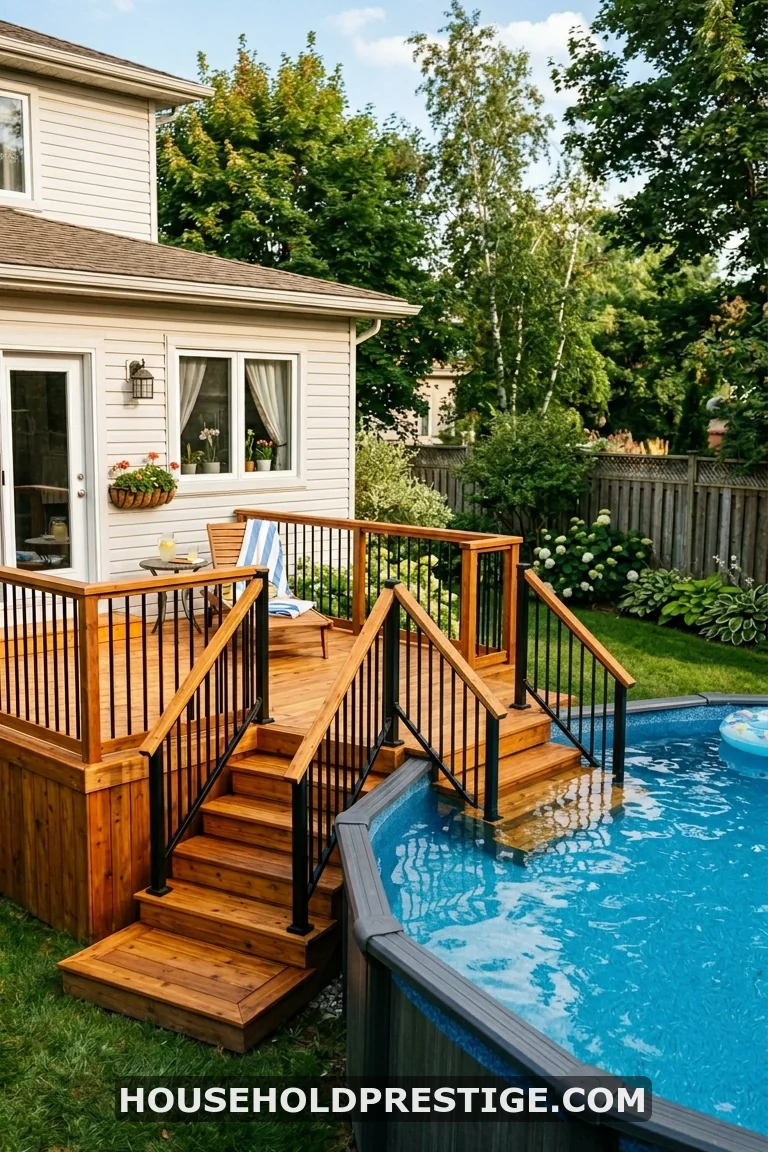 above ground pool steps ideas