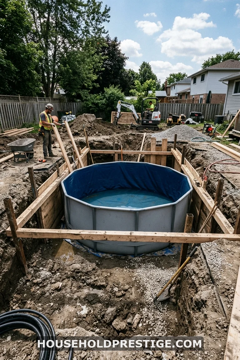 sunken above ground pool ideas