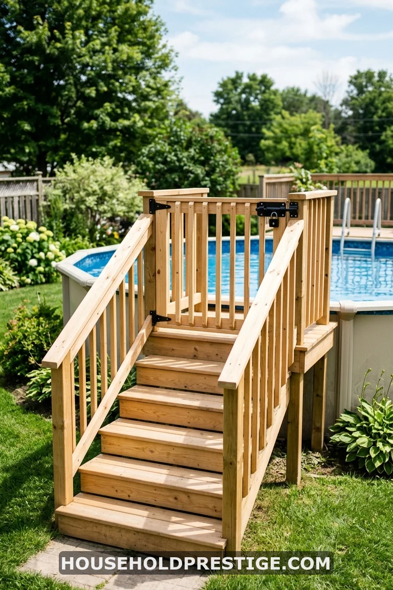 above ground pool steps ideas