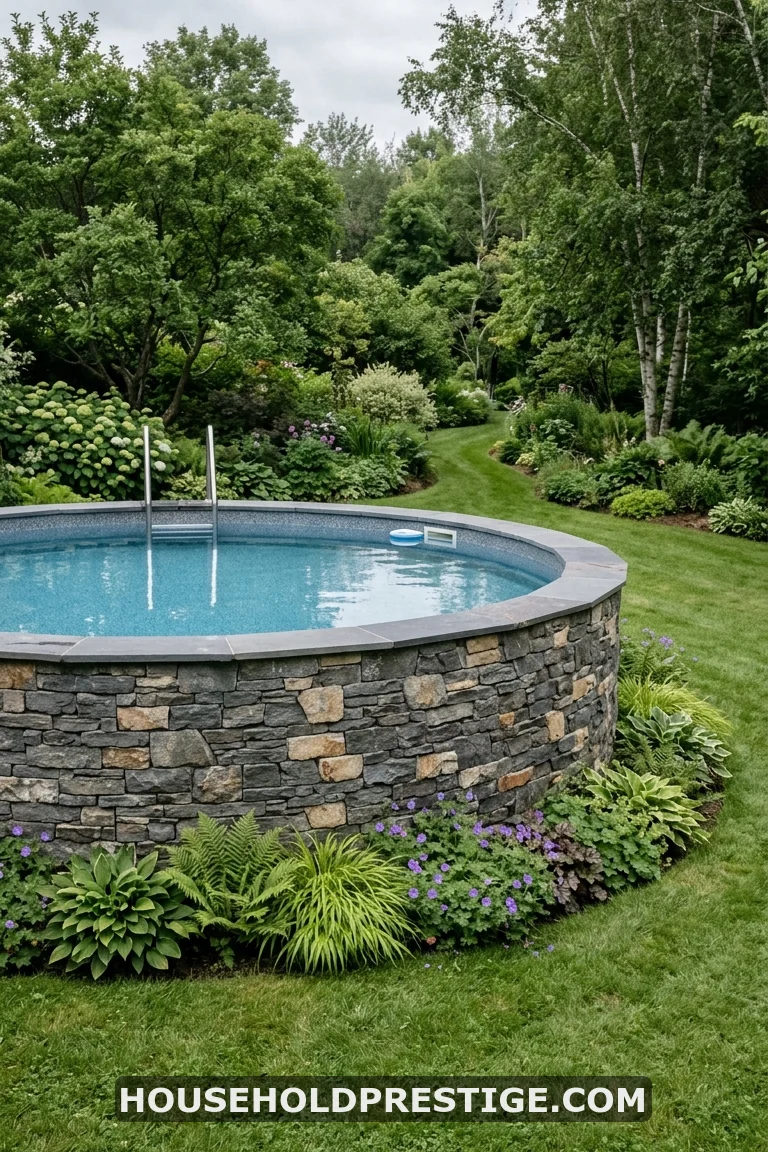 sunken above ground pool ideas