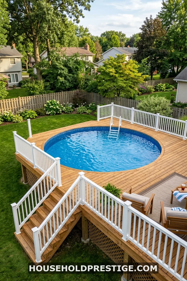 above ground pool steps ideas