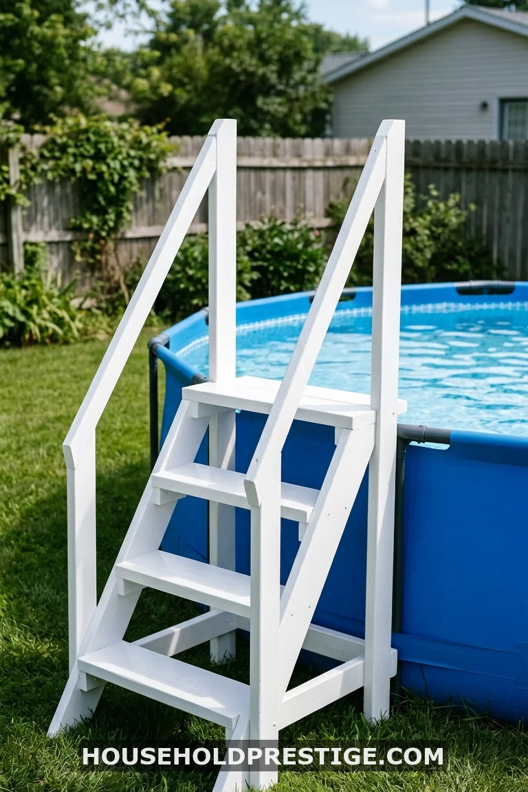 above ground pool steps ideas