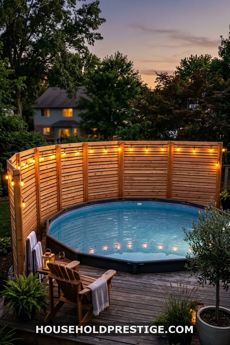 sunken above ground pool ideas