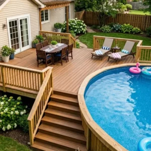 above ground pool deck ideas