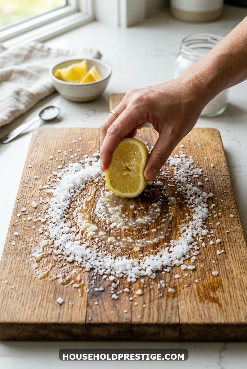5. Salt and Lemon for Cutting Board Odors