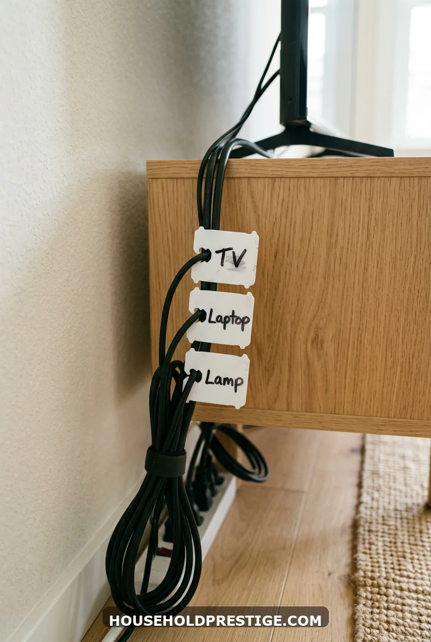 12. Bread Bag Clips as Cable Labels