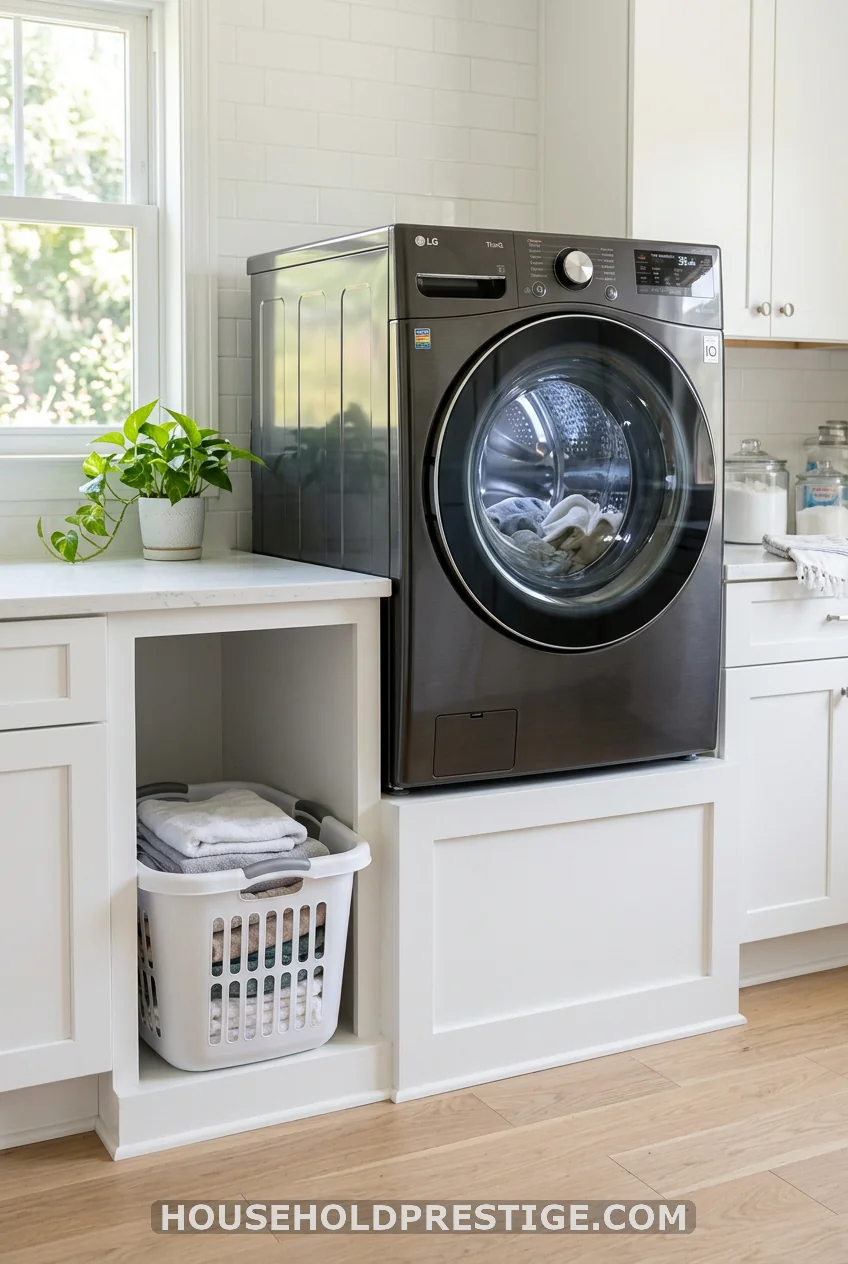 Build a DIY Pedestal with a Laundry Basket Slot