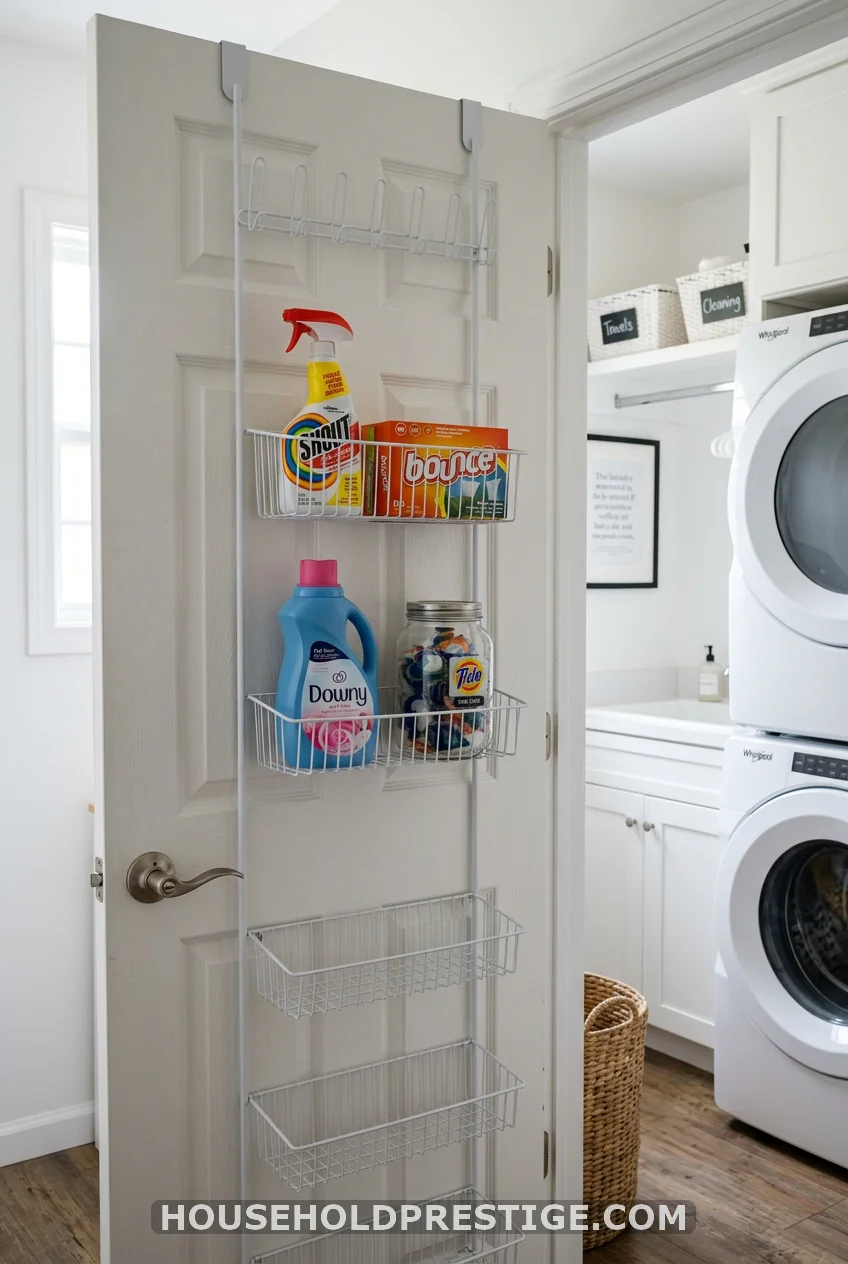 Over-the-Door Organizer for Tiny Laundry Rooms