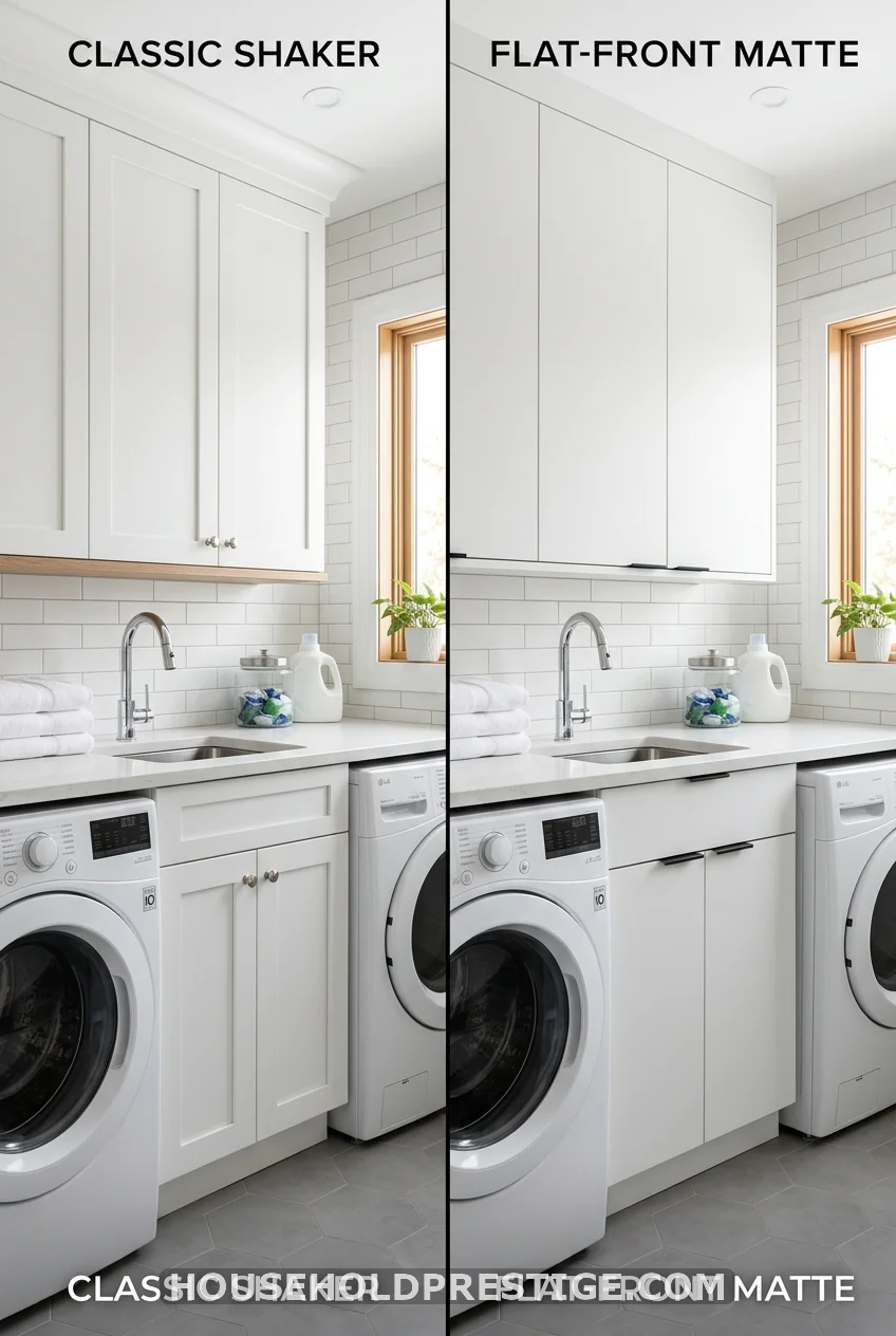 Shaker vs. Flat-Front Cabinets — Which Wins in a Laundry Room?