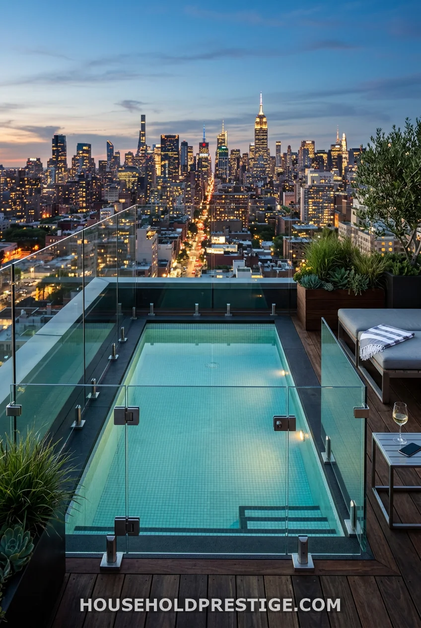 The Glass Panel Pool: Urban Chic for Tight Spaces