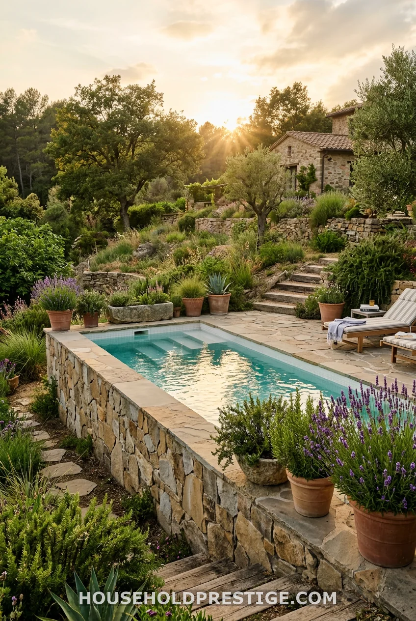 Semi-Inground with Flagstone Pavers