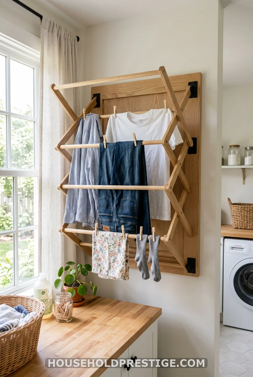 Install a Wall-Mounted Fold-Flat Drying Rack