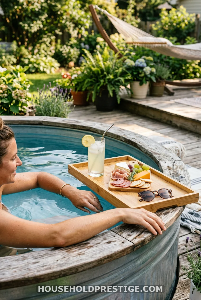 The "Cocktail Pool" Setup: Floating Tray, Snack Board, and a Good Book