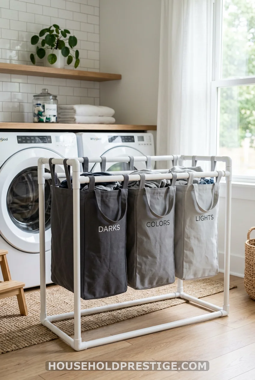 Make a PVC Pipe Laundry Sorter