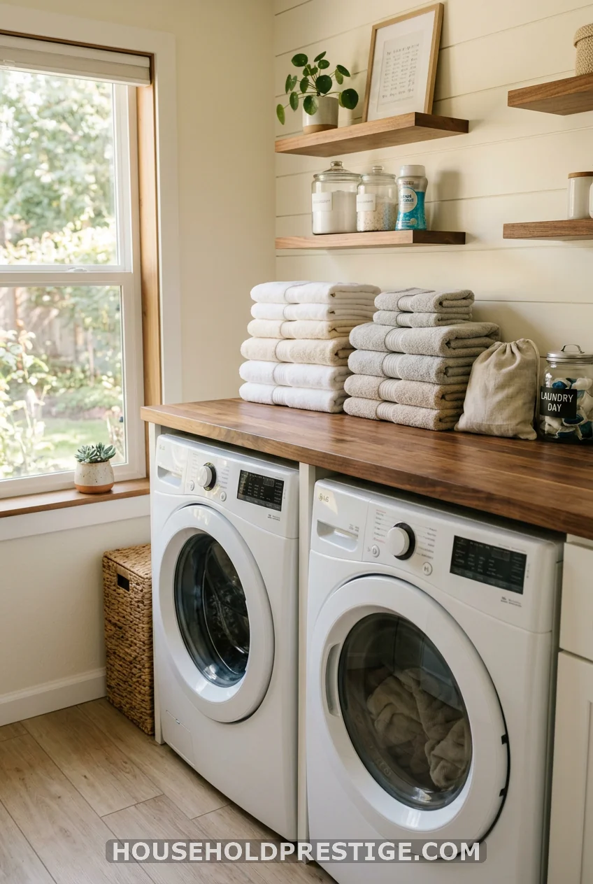 A Built-In Folding Counter Over the Appliances