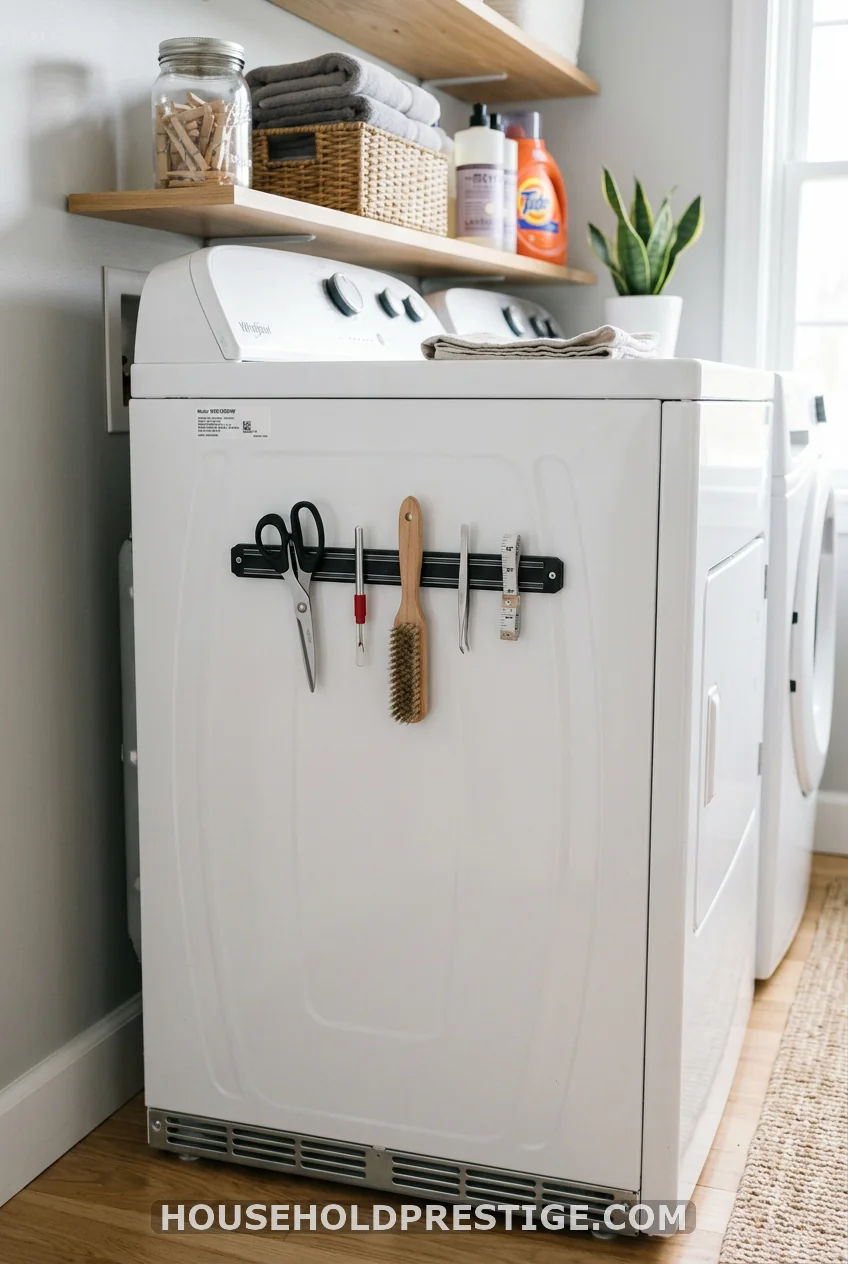 Stick a Magnetic Strip to the Side of Your Dryer