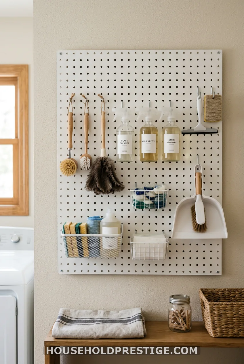 A Pegboard for Supplies and Tools