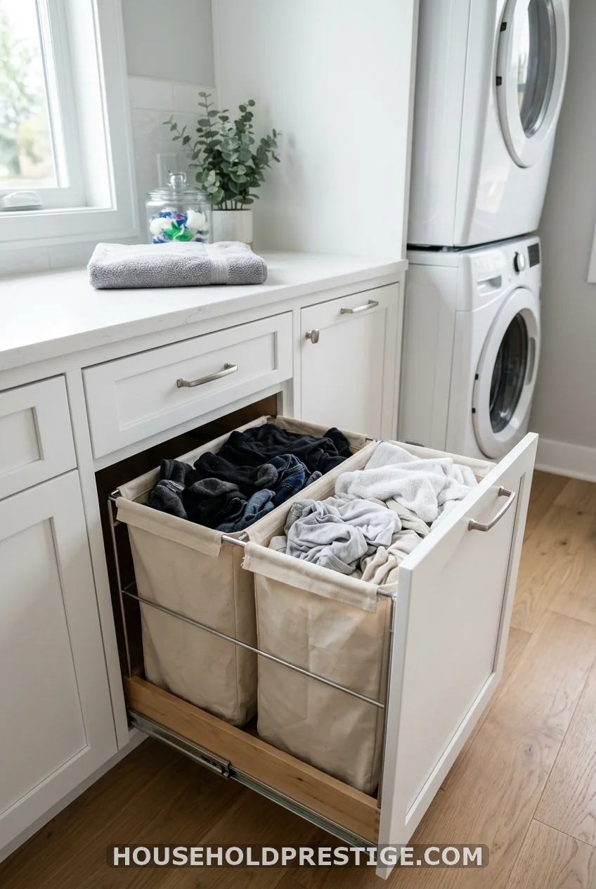 Wall-Mounted Pull-Out Hamper