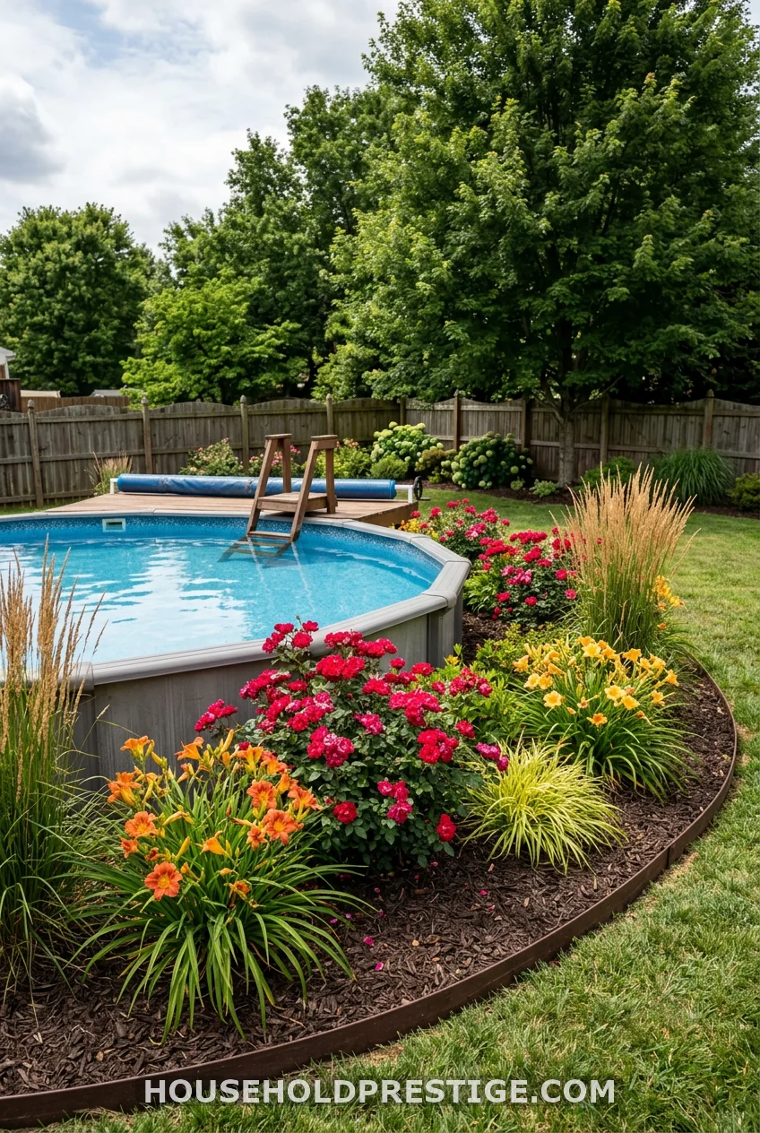 Mulch and Flower Bed Combination