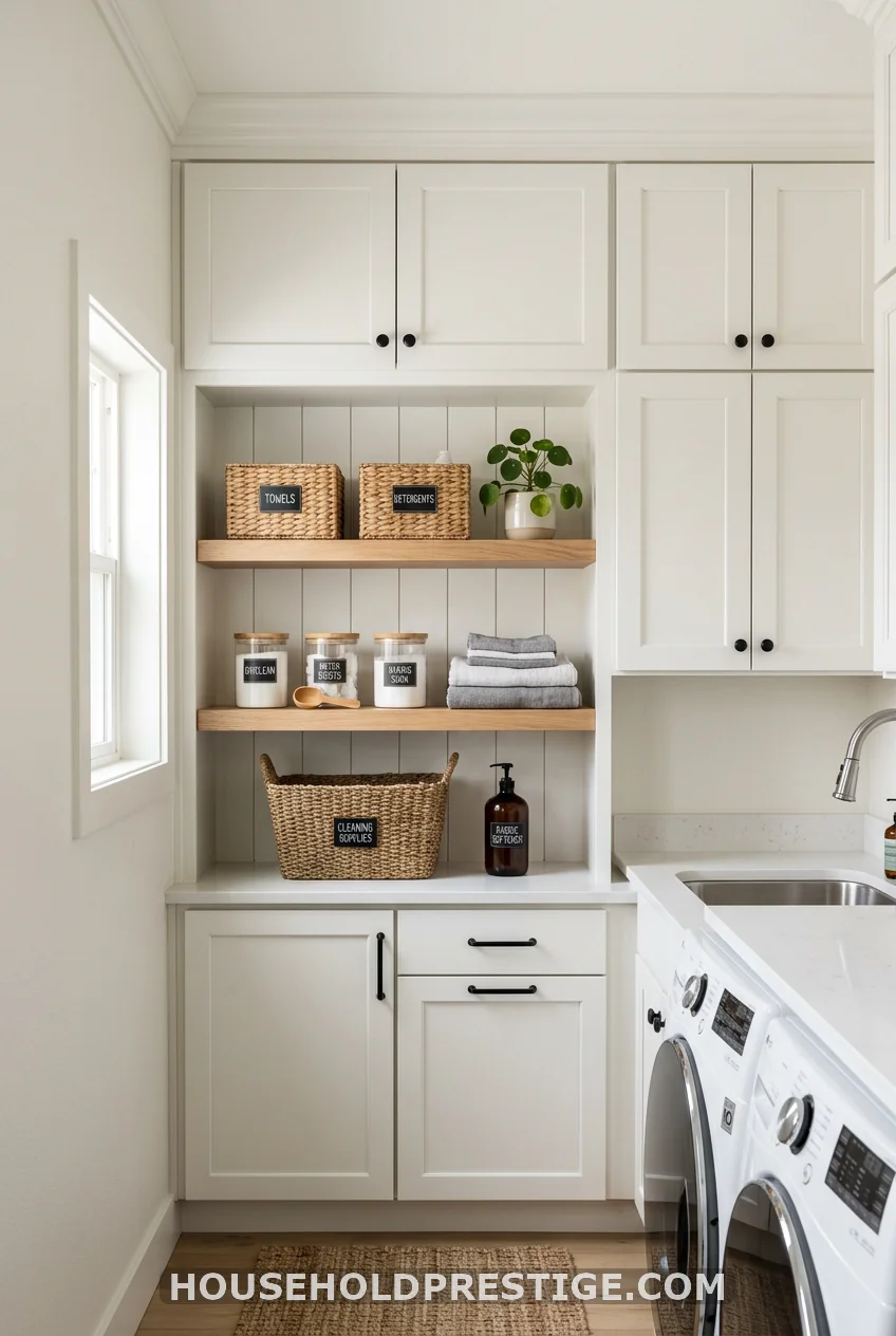 Open Shelving Closed Cabinet Hybrid