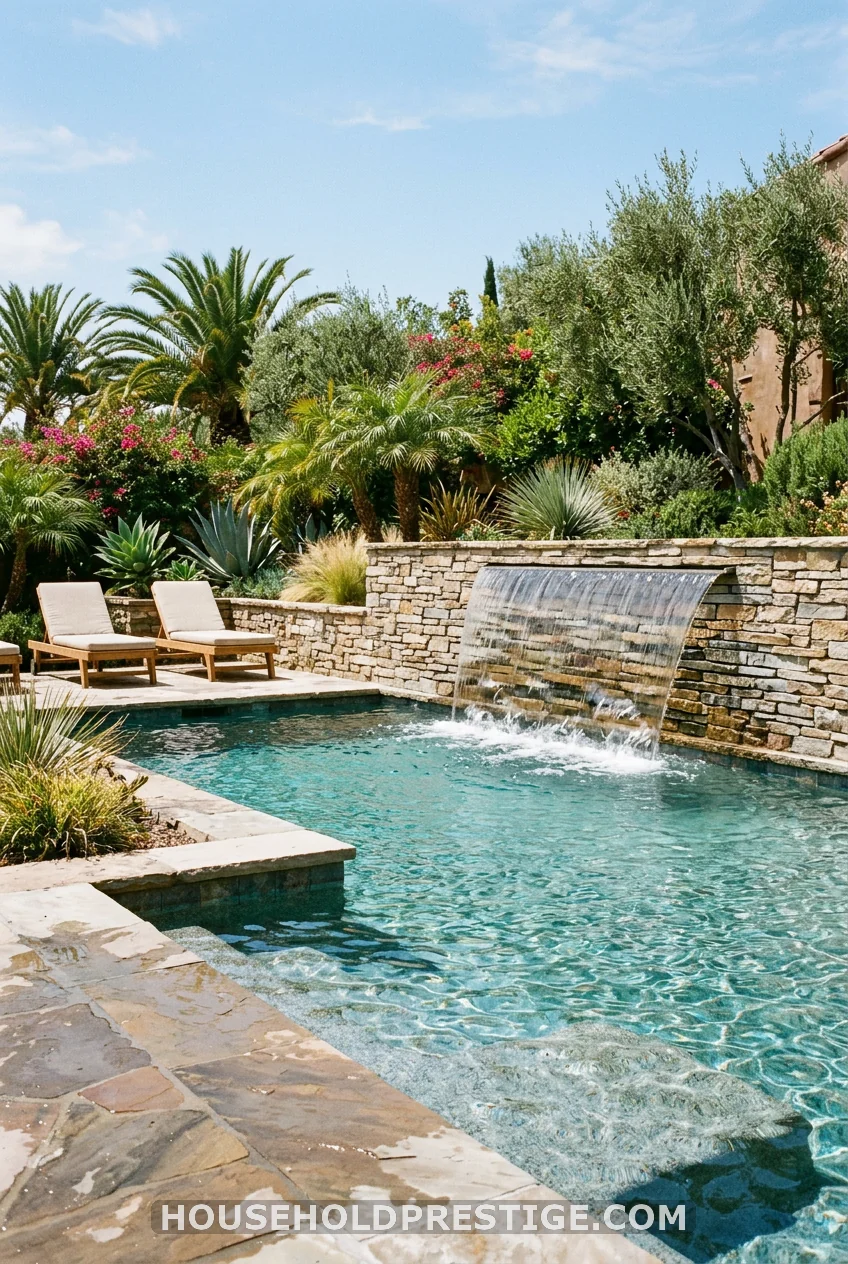 Stacked Stone Ledger Waterfall
