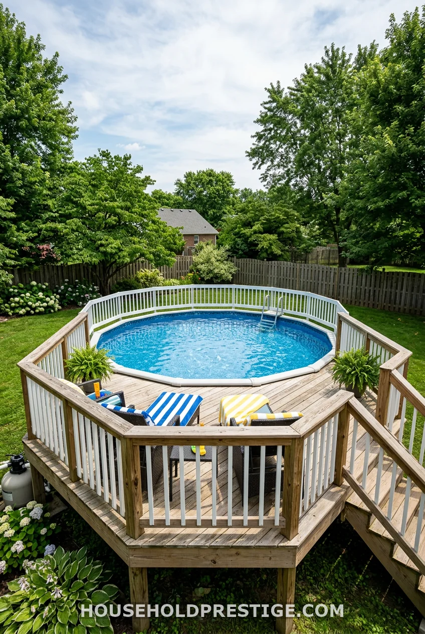 Octagonal Deck for Round Pools
