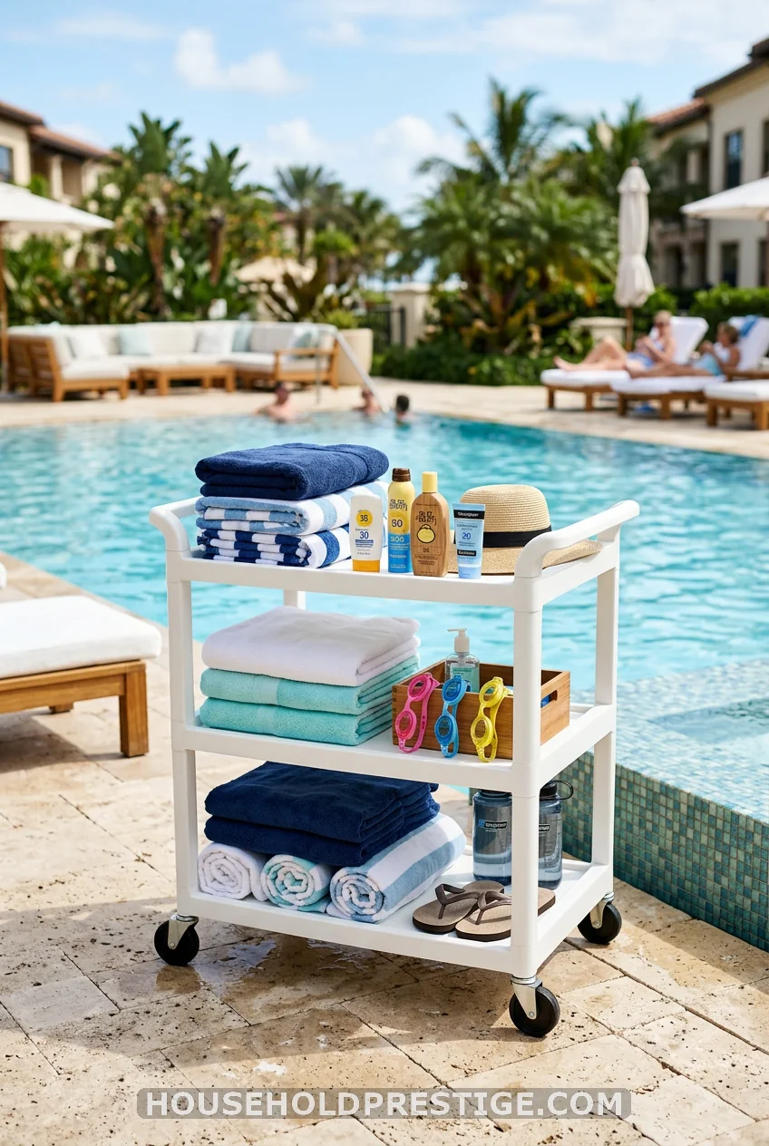 The Rolling Pool Cart