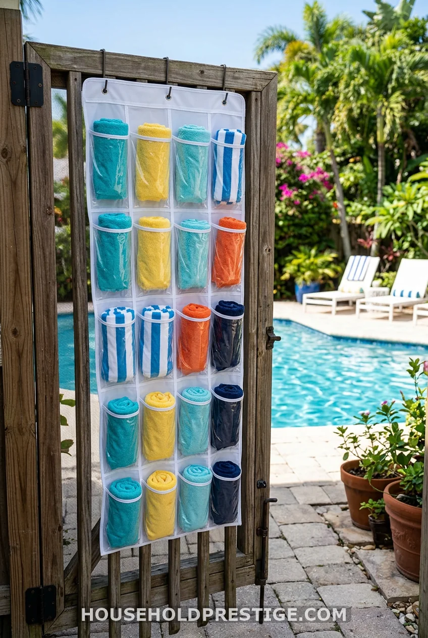 Repurposed Over-Door Shoe Organizer