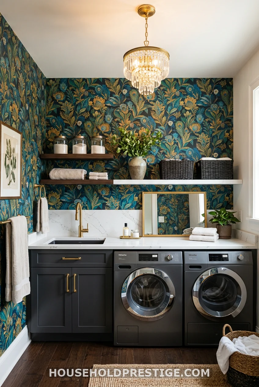 Regal Botanical: The Peacock Print